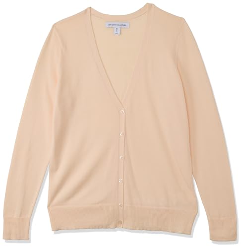 Amazon Essentials Damen Leichter Cardigan mit V-Ausschnitt (in Übergröße erhältlich), Ecru, L von Amazon Essentials