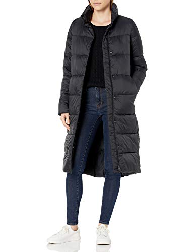 Amazon Essentials Damen Leichter, wasserabweisender, Cocoon-Puffermantel in längerer Länge, Schwarz, XL von Amazon Essentials