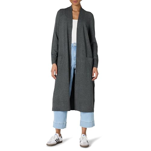 Amazon Essentials Damen Leichter Cardigan in regulärer Passform und Staubmantellänge, Dunkelgrau Meliert, S Amazon Essentials Damen Leichter Cardigan in regulärer Passform und Staubmantellänge, Dunkelgrau Meliert, S von Amazon Essentials