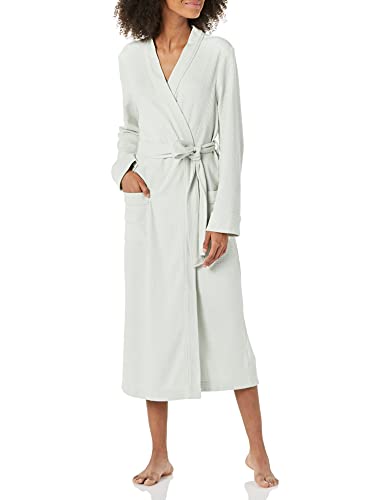 Amazon Essentials Damen Leichter Waffel-Bademantel, Lang (Erhältlich In Übergröße), Jadegrün, XS von Amazon Essentials