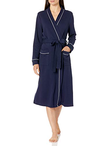 Amazon Essentials Damen Leichter Waffel-Bademantel, Lang (Erhältlich In Übergröße), Marineblau, 3XL Große Größen von Amazon Essentials