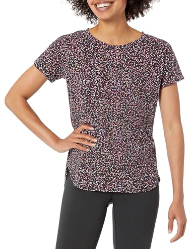 Amazon Essentials Damen Leichtes Fitness-T-Shirt mit Rundhalsausschnitt und lockerer Passform (in Übergröße erhältlich), Schwarz Konfettimuster, XS Amazon Essentials Damen Leichtes Fitness-T-Shirt mit Rundhalsausschnitt und lockerer Passform (in Übergröße erhältlich), Schwarz Konfettimuster, XS von Amazon Essentials