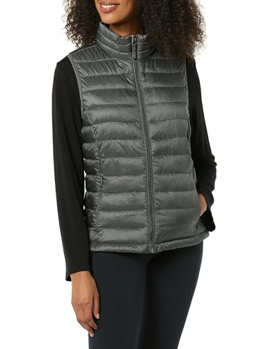 Amazon Essentials Damen Leichte, Wasserbeständige Pufferweste, Verstaubar, Dunkelgrau Meliert, L Amazon Essentials Damen Leichte, Wasserbeständige Pufferweste, Verstaubar, Dunkelgrau Meliert, L von Amazon Essentials