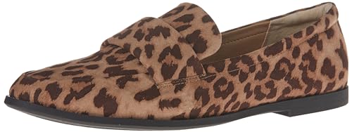 Amazon Essentials Damen Loafer mit weicher Mokassin-Zehenpartie, Leopardenmuster Optik Mikro Wildleder, 37 EU von Amazon Essentials