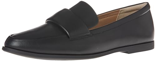 Amazon Essentials Damen Loafer mit weicher Mokassin-Zehenpartie, Schwarz Kunstleder, 42 EU von Amazon Essentials