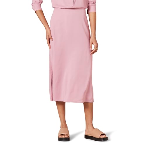 Amazon Essentials Damen Midirock Aus Georgette Ohne Futter, Mauve, 42 von Amazon Essentials