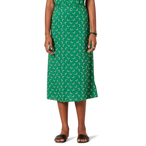 Amazon Essentials Damen Midirock aus Georgette, Grün Floral, 48 von Amazon Essentials