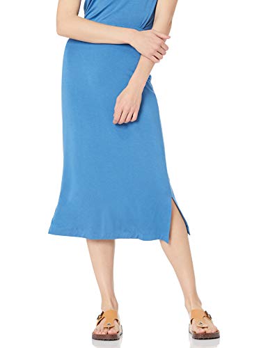 Amazon Essentials Damen Midirock aus Strick zum Hieinschlüpfen (erhältlich in Übergröße), Blau, XXL von Amazon Essentials