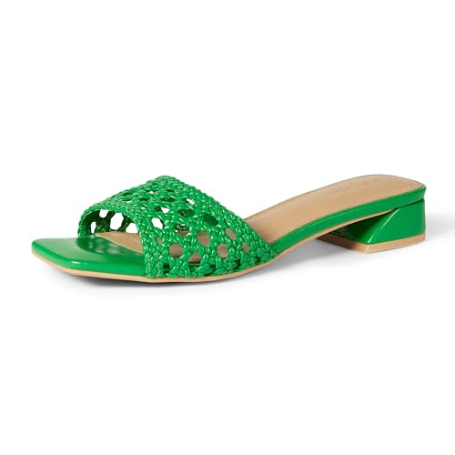 Amazon Essentials Damen Mini Heel Mule Sandals, Grünes Rohrgewebe, 38 EU Amazon Essentials Damen Mini Heel Mule Sandals, Grünes Rohrgewebe, 38 EU von Amazon Essentials