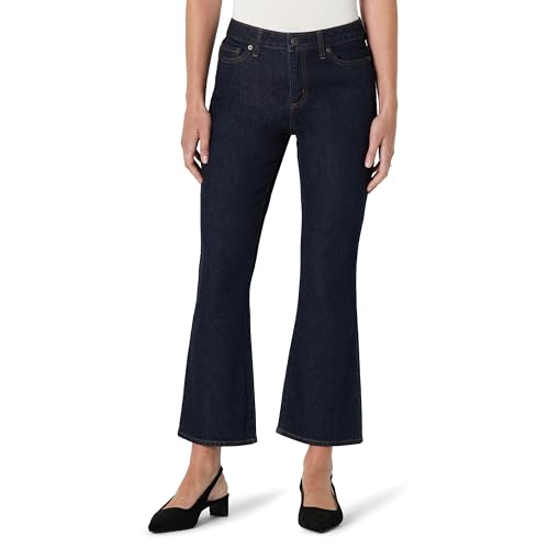 Amazon Essentials Damen Mittelelastische Kick-Crop-Jeans mit mittelhohem Einstieg, Auswaschen, 38 von Amazon Essentials