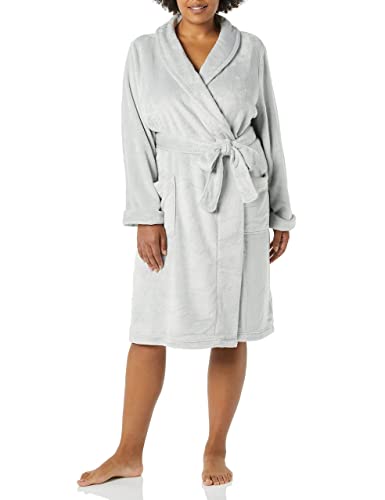 Amazon Essentials Damen Mittellanger Bademantel Plüsch - Auslauffarben, Hellgrau, XXL Große Größen Amazon Essentials Damen Mittellanger Bademantel Plüsch - Auslauffarben, Hellgrau, XXL Große Größen von Amazon Essentials