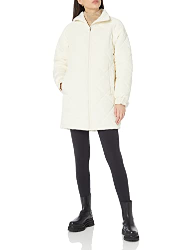 Amazon Essentials Damen Mittellanger Daunenmantel aus recyceltem Polyester in lockerer Passform (in Übergröße erhältlich) (Früher Amazon Aware), Elfenbein, XL von Amazon Essentials