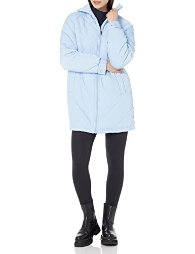Amazon Essentials Damen Mittellanger Daunenmantel aus recyceltem Polyester in lockerer Passform (in Übergröße erhältlich) (Früher Amazon Aware), Hellblau, 6XL Große Größen von Amazon Essentials