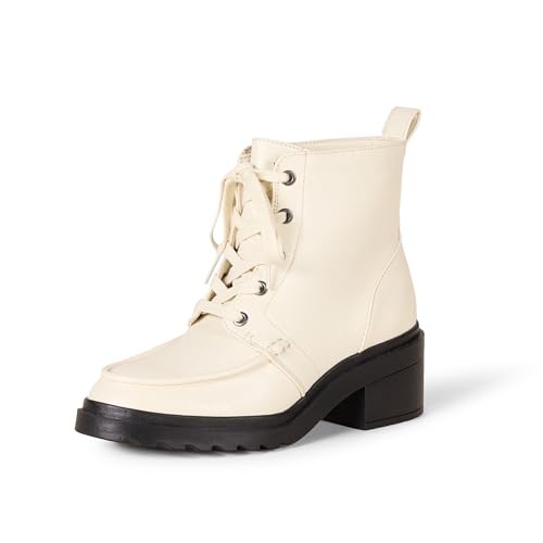 Amazon Essentials Damen Moc-Toe-Stiefel, Ecru Kunstleder, 44.5 EU Weit Amazon Essentials Damen Moc-Toe-Stiefel, Ecru Kunstleder, 44.5 EU Weit von Amazon Essentials