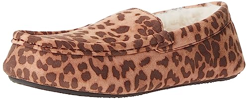 Amazon Essentials Damen Mokassin-Pantoffel, Rosé Leopardenmuster, 42 EU von Amazon Essentials