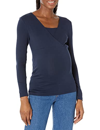 Amazon Essentials Damen Mutterschafts-Stilltop mit V-Ausschnitt, Marineblau, XS von Amazon Essentials