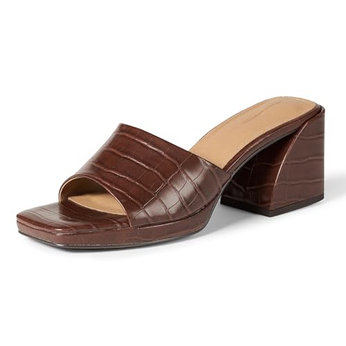 Amazon Essentials Damen Platform Mule Sandals, Braunes Krokodilimitat, 39 EU Amazon Essentials Damen Platform Mule Sandals, Braunes Krokodilimitat, 39 EU von Amazon Essentials