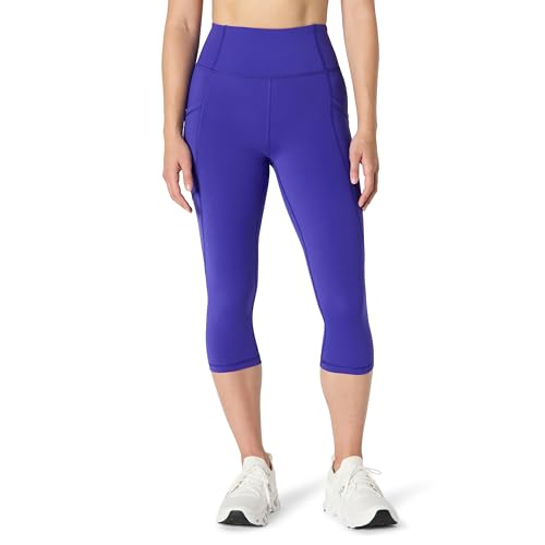 Amazon Essentials Damen Total Train Hohe Taille, 48cm Beininnenlänge, Capri-Leggings mit Taschen, Königsblau, XXL von Amazon Essentials