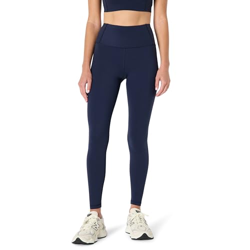 Amazon Essentials Damen Total Train Hohe Leibhöhe, Leggings in voller Länge mit 70cm Beininnenlänge, Marineblau, XXL von Amazon Essentials