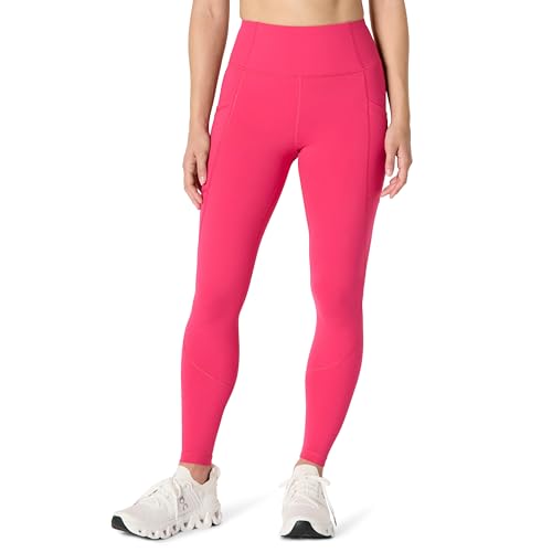 Amazon Essentials Damen Total Train Hohe Taille, Volle Länge, 70cm Beininnenlänge, Leggings mit Taschen, Intensive Rosa, M von Amazon Essentials