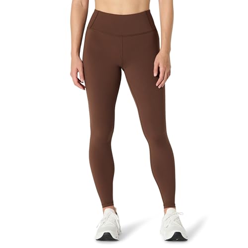 Amazon Essentials Damen Total Train Mittlere Leibhöhe, 70cm Beininnenlänge, Leggings in voller Länge, Haselnuss, S von Amazon Essentials