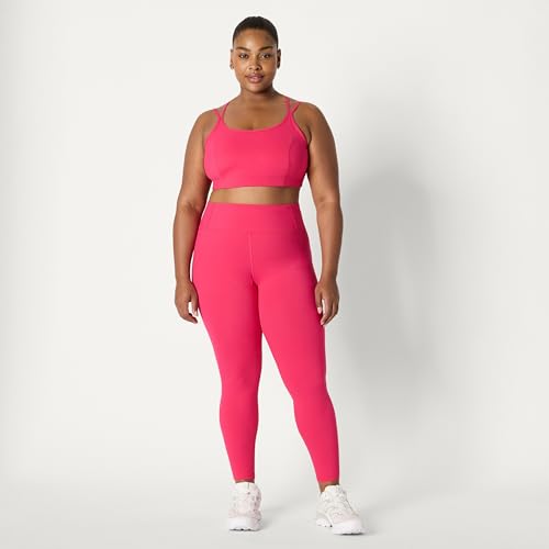 Amazon Essentials Damen Power Sculpt Leggings mit mittlerem Bund in voller Länge, Intensive Rosa, L von Amazon Essentials