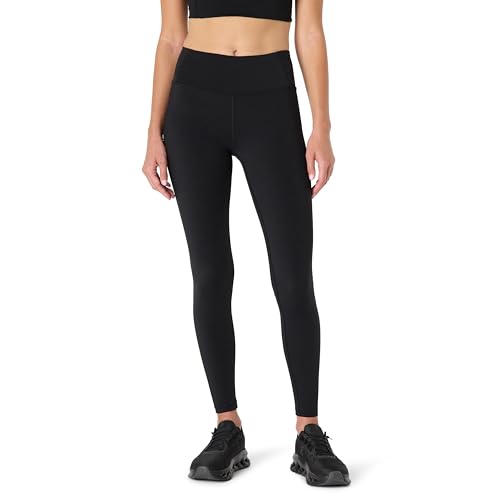 Amazon Essentials Damen Total Train Mittlere Leibhöhe, 70cm Beininnenlänge, Leggings in voller Länge, Schwarz, XXL von Amazon Essentials