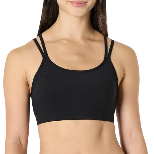 Amazon Essentials Damen Power Sculpt Light Stütz-Sport-BH mit Trägern, Schwarz, XL von Amazon Essentials