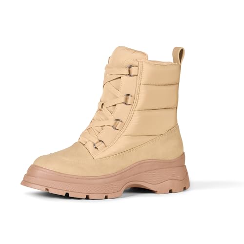 Amazon Essentials Damen Pufferstiefel mit Schnürung, Khakibraun, 39.5 EU von Amazon Essentials