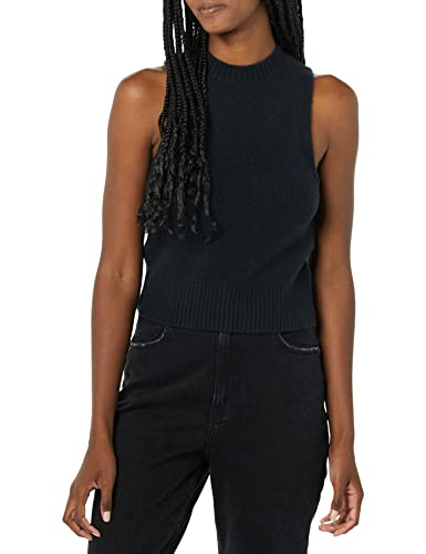 Amazon Essentials Damen Pullover-Tanktop aus Bouclé (Früher Daily Ritual), Schwarz, L von Amazon Essentials