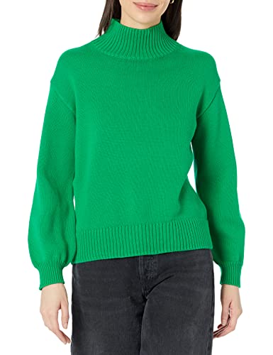 Amazon Essentials Damen Pullover Aus Baumwolle Mit Trichterausschnitt, In Übergrößen Erhältlich, Grün, XXL Große Größen von Amazon Essentials
