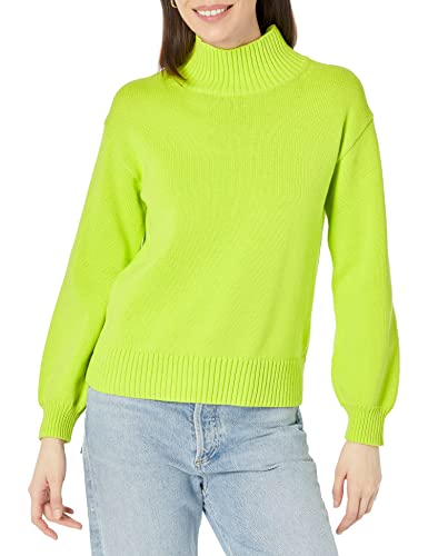 Amazon Essentials Damen Pullover aus Baumwolle mit hohem Stehkragen (erhältlich in Übergröße), Lindgrün, 3XL Große Größen von Amazon Essentials