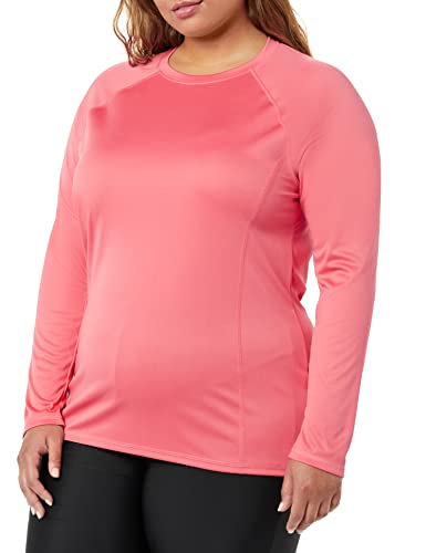 Amazon Essentials Damen Rash Guard Langarm, Korallenrosa, 38 von Amazon Essentials