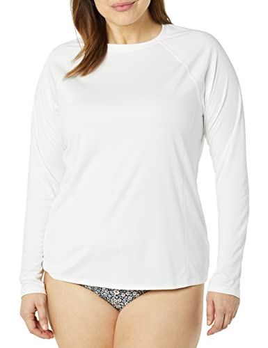 Amazon Essentials Damen Rash Guard Langarm, Weiß, 38 von Amazon Essentials