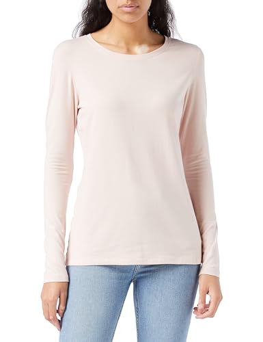 Amazon Essentials Damen Regular-Fit Langarm-T-Shirt Rundhalsausschnitt (In Übergröße Erhältlich), Blassrosa, S von Amazon Essentials