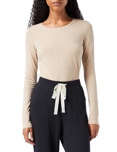 Amazon Essentials Damen Regular-Fit Langarm-T-Shirt Rundhalsausschnitt (In Übergröße Erhältlich), Bräunen Heide, XS von Amazon Essentials