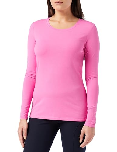 Amazon Essentials Damen Regular-Fit Langarm-T-Shirt Rundhalsausschnitt (In Übergröße Erhältlich), Rosa, S von Amazon Essentials