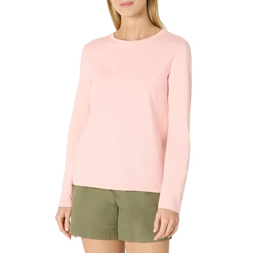 Amazon Essentials Damen Regular Fit T-Shirt Mit Rundhalsausschnitt Aus 100% Baumwolle, Rosé, L von Amazon Essentials
