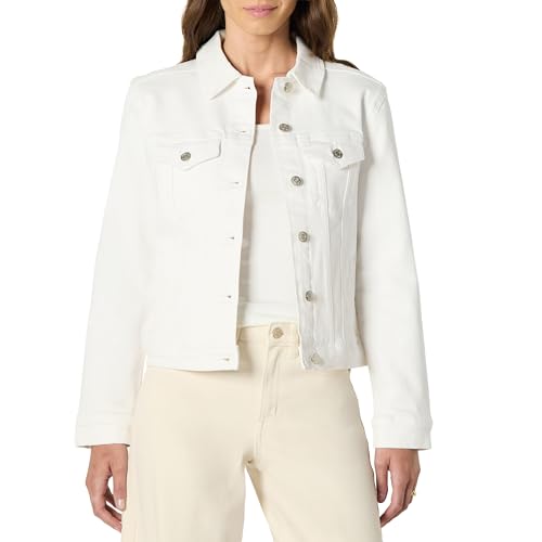 Amazon Essentials Damen Regular-Fit Trucker-Jacke Denim Mit Geringem Stretchanteil Knopfleiste Vorderseite, Weiß, XXL Amazon Essentials Damen Regular-Fit Trucker-Jacke Denim Mit Geringem Stretchanteil Knopfleiste Vorderseite, Weiß, XXL von Amazon Essentials