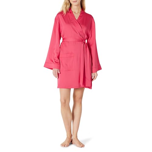 Amazon Essentials Damen Relaxed Fit Satin-Schlafmantel, Intensive Rosa, XXL Amazon Essentials Damen Relaxed Fit Satin-Schlafmantel, Intensive Rosa, XXL von Amazon Essentials