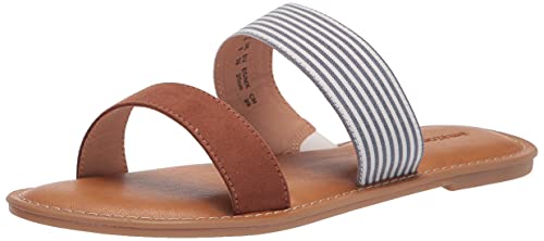 Amazon Essentials Damen Sandale mit zwei Bändern, Hellblau, 44.5 EU von Amazon Essentials