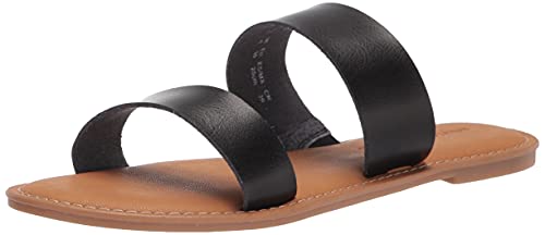 Amazon Essentials Damen Sandale mit zwei Bändern, Schwarz, 37 EU von Amazon Essentials