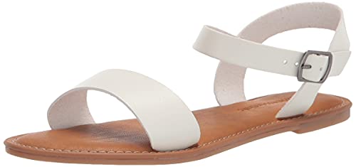 Amazon Essentials Damen Sandale mit Zwei Riemen und Schnalle, Weiß, 41.5 EU Weit Amazon Essentials Damen Sandale mit Zwei Riemen und Schnalle, Weiß, 41.5 EU Weit von Amazon Essentials