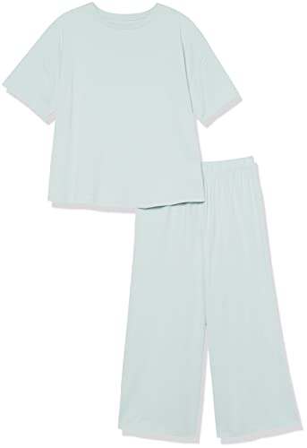 Amazon Essentials Damen Schlafanzug aus Jersey-Strick - Auslauffarben, Staubblau, 5XL Große Größen von Amazon Essentials