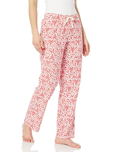 Amazon Essentials Damen Pyjamahose aus Flanell - Auslauffarben, Weiß Wald, XL Große Größen von Amazon Essentials