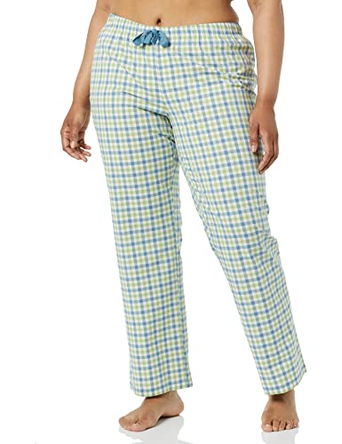 Amazon Essentials Damen Schlafanzughose aus Popeline, Blau Salbeigrün Vichy-Muster, L Amazon Essentials Damen Schlafanzughose aus Popeline, Blau Salbeigrün Vichy-Muster, L von Amazon Essentials
