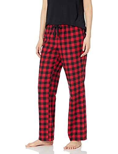 Amazon Essentials Damen Pyjamahose aus Flanell, Rot Buffalo Karos, XL von Amazon Essentials