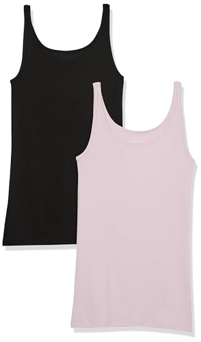 Amazon Essentials Damen Schmal geschnittenes Tanktop mit dünnem Trägern, 2er-Pack, Lila/Schwarz, M Amazon Essentials Damen Schmal geschnittenes Tanktop mit dünnem Trägern, 2er-Pack, Lila/Schwarz, M von Amazon Essentials