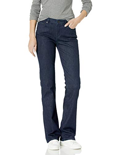 Amazon Essentials Damen Schmale, mittelhohe Bootcut-Jeans, Leicht Ausgespült, 40 Lang von Amazon Essentials