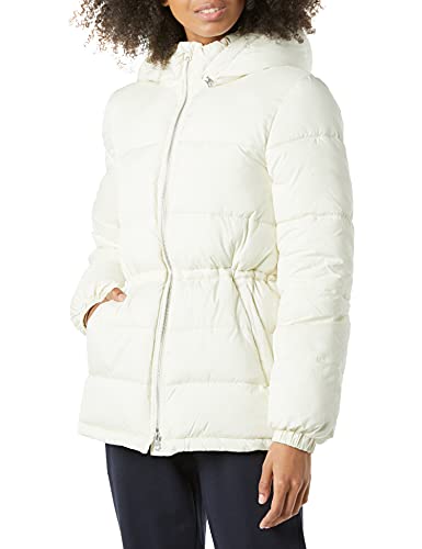 Amazon Essentials Damen Schwere Pufferjacke mit Kordelzug in der Taille, Elfenbein, M von Amazon Essentials